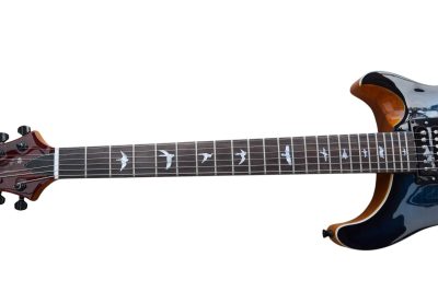 Custom Monarch 24 Gray Blue Flame Maple Top Guitar - Image 7