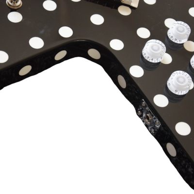 Custom Crown Randy Rhoads Flying V Black Polka Dots Electric Guitar - Image 8