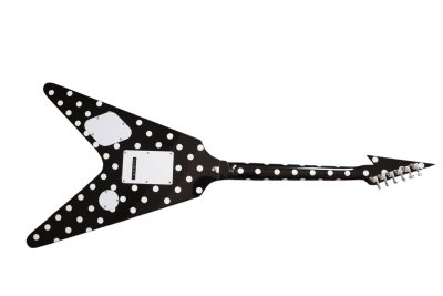 Custom Crown Randy Rhoads Flying V Black Polka Dots Electric Guitar - Image 9