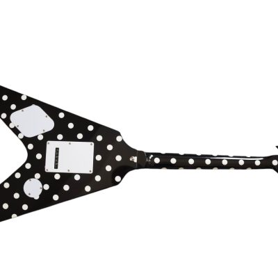 Custom Crown Randy Rhoads Flying V Black Polka Dots Electric Guitar - Image 9