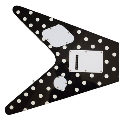 Custom Crown Randy Rhoads Flying V Black Polka Dots Electric Guitar - Image 10