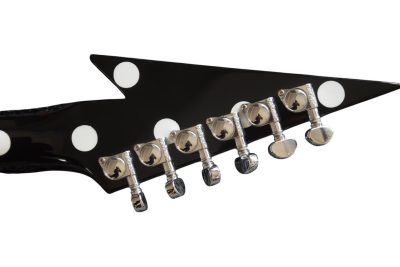 Custom Crown Randy Rhoads Flying V Black Polka Dots Electric Guitar - Image 11