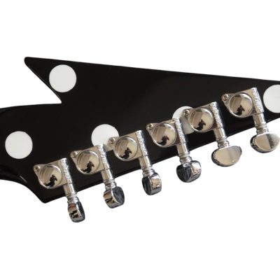 Custom Crown Randy Rhoads Flying V Black Polka Dots Electric Guitar - Image 11