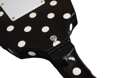 Custom Crown Randy Rhoads Flying V Black Polka Dots Electric Guitar - Image 12