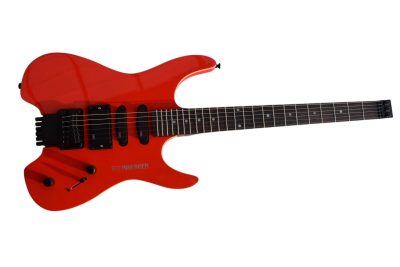 Custom Diplomat Boden Red Headless Guitar - Image 2