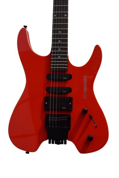 Custom Diplomat Boden Red Headless Guitar