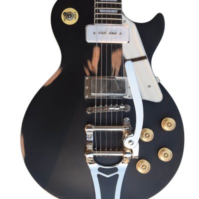 Custom Crown Neil Relic Aged Black Matte Bigsby Guitar