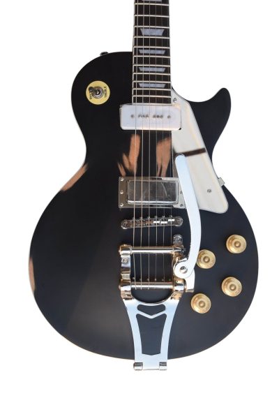 Custom Crown Neil Relic Aged Black Matte Bigsby Guitar