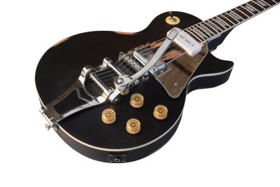 Custom Crown Neil Relic Aged Black Matte Bigsby Guitar - Image 5