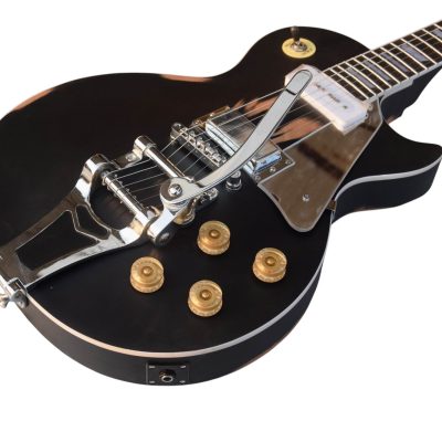 Custom Crown Neil Relic Aged Black Matte Bigsby Guitar - Image 5
