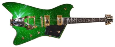 Custom Sovereign Jupiter Thunderbird Billy Sparkle Green Guitar - Image 2