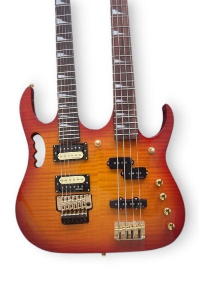 Custom Regent ST Sunburst Flame Maple Top 4 String Bass 6 String Guitar