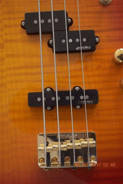 Custom Regent ST Sunburst Flame Maple Top 4 String Bass 6 String Guitar - Image 8