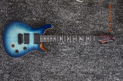 Custom Monarch SE Quilted Maple Top Blue Burst Guitar - Image 3