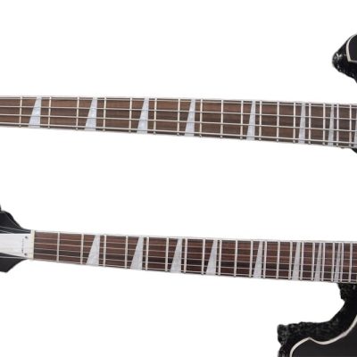 Custom Nova 4003 Rutherford Genesis Double Neck Black 4 String Bass 6 String Guitar - Image 4