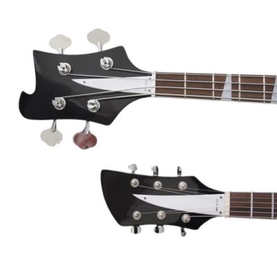 Custom Nova 4003 Rutherford Genesis Double Neck Black 4 String Bass 6 String Guitar - Image 5