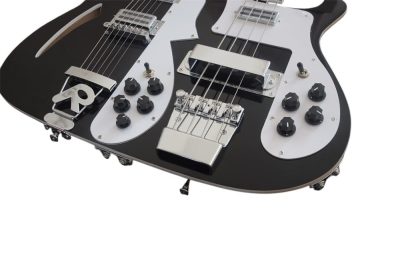 Custom Nova 4003 Rutherford Genesis Double Neck Black 4 String Bass 6 String Guitar - Image 6