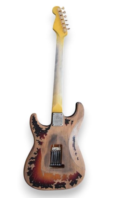 Custom Regent ST Aged Relic SRV Sunburst Finish Guitar - Image 8