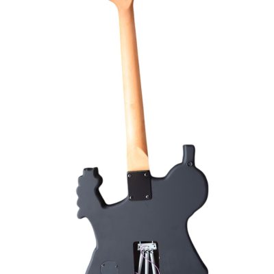 Custom Obsidian Lynch Carved Skull and Bones Electric Guitar - Image 8