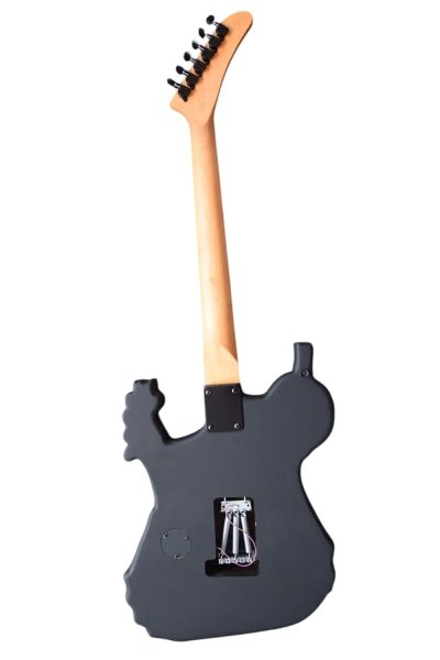 Custom Obsidian Lynch Carved Skull and Bones Electric Guitar - Image 8