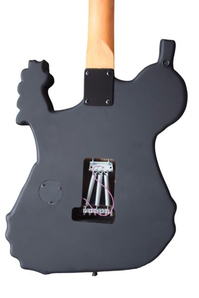 Custom Obsidian Lynch Carved Skull and Bones Electric Guitar - Image 9