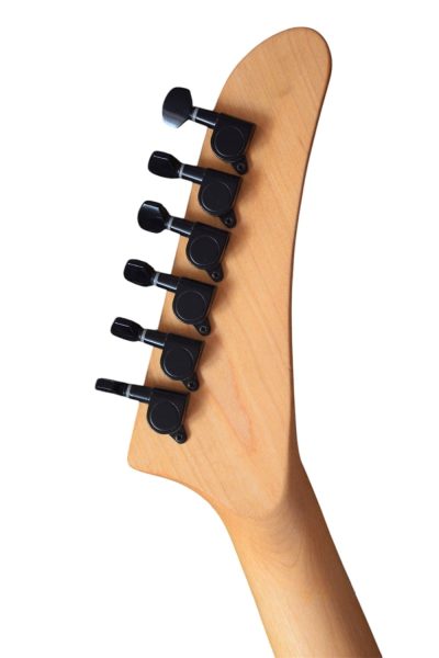 Custom Obsidian Lynch Carved Skull and Bones Electric Guitar - Image 10