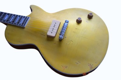 Custom Crown Gold Top P90 Vintage Aged Guitar - Image 7