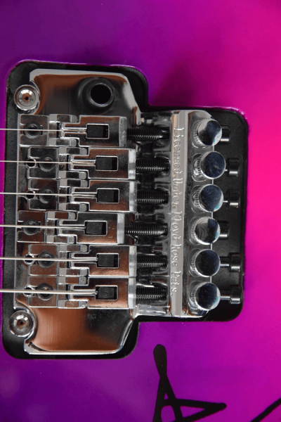 Custom Silverpine Vinnie Vincent I Flying Double V Purple Pink Guitar - Image 10