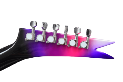 Custom Silverpine Vinnie Vincent I Flying Double V Purple Pink Guitar - Image 13