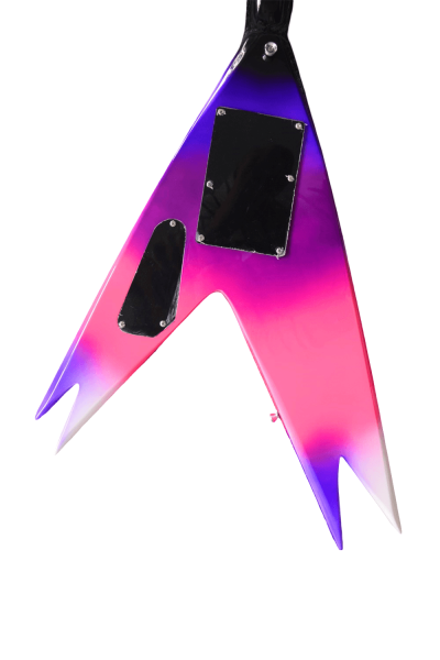 Custom Silverpine Vinnie Vincent I Flying Double V Purple Pink Guitar - Image 14