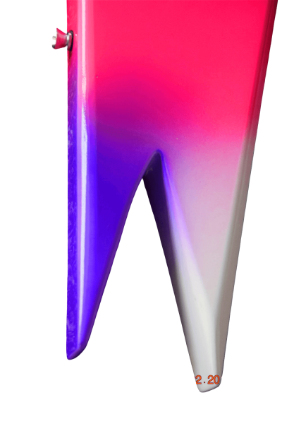 Custom Silverpine Vinnie Vincent I Flying Double V Purple Pink Guitar - Image 16