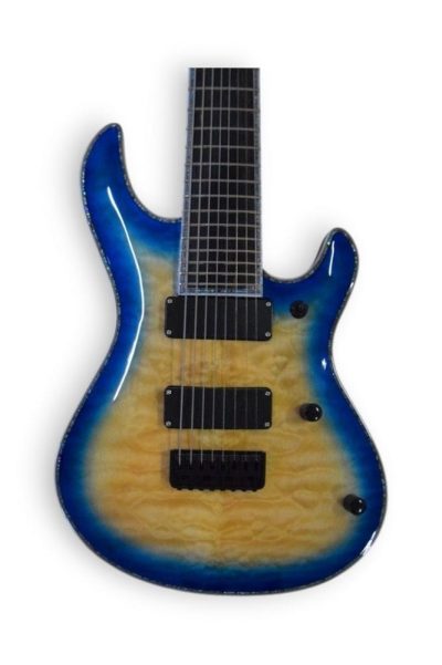 Custom Onyx Regius Blue Flame Maple 8 String Guitar
