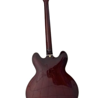 Custom Crown ES335 Bigsby Vibrato Tailpiece Vintage Sunburst Semi Hollow Jazz Fhole Guitar - Image 8
