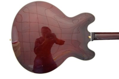 Custom Crown ES335 Bigsby Vibrato Tailpiece Vintage Sunburst Semi Hollow Jazz Fhole Guitar - Image 9