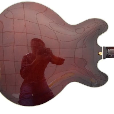 Custom Crown ES335 Bigsby Vibrato Tailpiece Vintage Sunburst Semi Hollow Jazz Fhole Guitar - Image 9