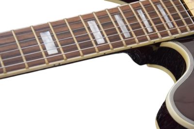 Custom Crown ES335 Bigsby Vibrato Tailpiece Vintage Sunburst Semi Hollow Jazz Fhole Guitar - Image 12