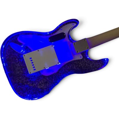 Custom Regent ST Plexiglass Acrylic Blue LED Electric Guitar - Image 4