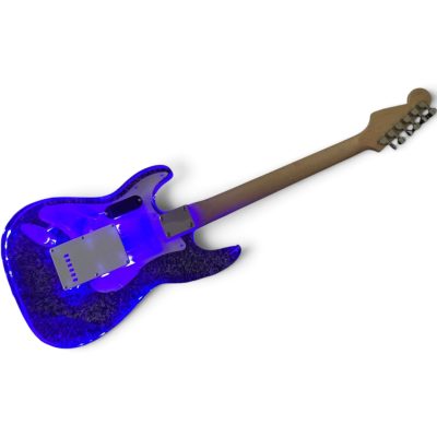 Custom Regent ST Plexiglass Acrylic Blue LED Electric Guitar - Image 5