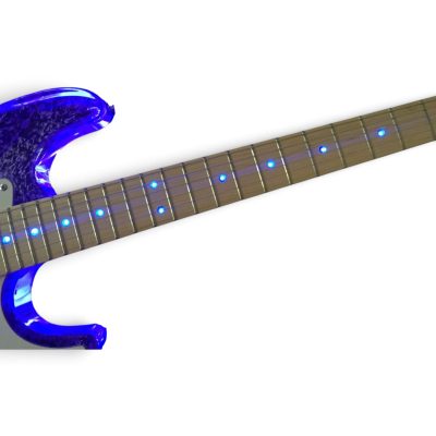 Custom Regent ST Plexiglass Acrylic Blue LED Electric Guitar - Image 7