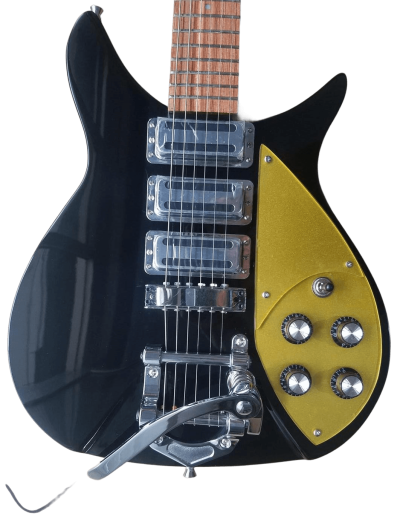 Custom Nova Jetglo 325 Gold Pickguard Padauk Fretboard Guitar