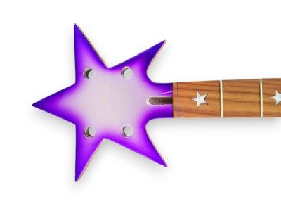Custom Pulse Rosewood Fretboard Bootsy Purple Burst Star Space 4 String Rock Bass MEC Pickups Option - Image 3