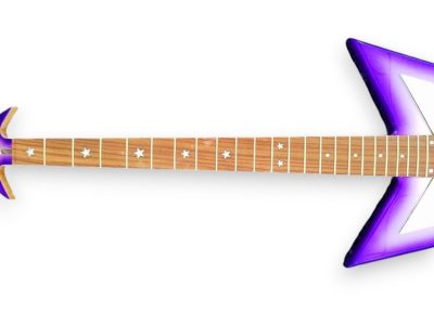 Custom Pulse Rosewood Fretboard Bootsy Purple Burst Star Space 4 String Rock Bass MEC Pickups Option - Image 4