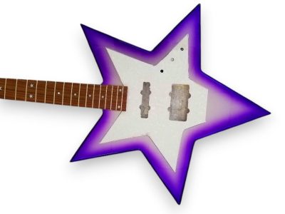 Custom Pulse Rosewood Fretboard Bootsy Purple Burst Star Space 4 String Rock Bass MEC Pickups Option - Image 5