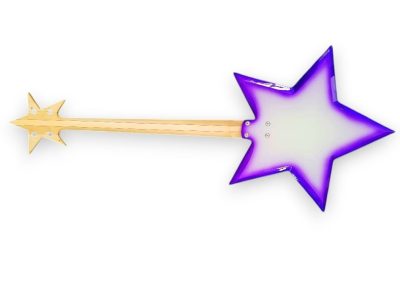 Custom Pulse Rosewood Fretboard Bootsy Purple Burst Star Space 4 String Rock Bass MEC Pickups Option - Image 6
