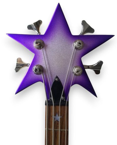 Custom Pulse Rosewood Fretboard Bootsy Purple Burst Star Space 4 String Rock Bass MEC Pickups Option - Image 11