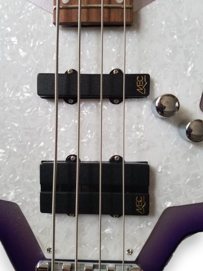 Custom Pulse Rosewood Fretboard Bootsy Purple Burst Star Space 4 String Rock Bass MEC Pickups Option - Image 12