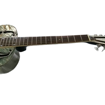 Custom Cobalt Resonator Metal Acoustic Mother of Pearl Headstock Guitar Resophonic Single Cone - Image 2