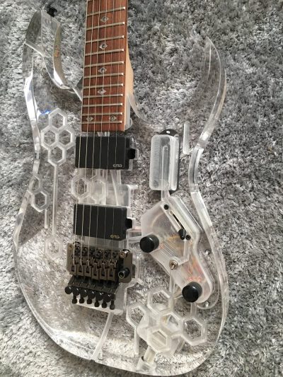 Custom Axis Plexiglass Acrylic Multi Colored LED Jem Tremolo Guitar - Image 6