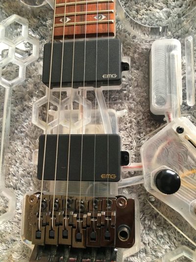 Custom Axis Plexiglass Acrylic Multi Colored LED Jem Tremolo Guitar - Image 7