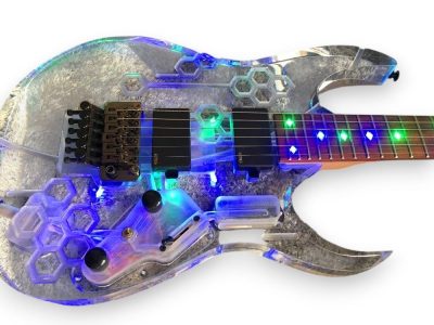 Custom Axis Plexiglass Acrylic Multi Colored LED Jem Tremolo Guitar - Image 10